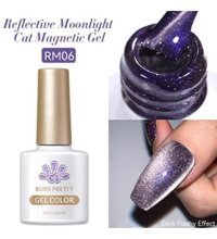 Born Pretty RM06 Mor Parlak Kalıcı Simli Oje