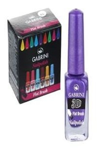 Gabrini 3D No:75 Mor Parlak Simli Oje