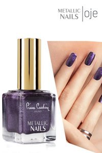 Pierre Cardin No:125 Mor Metalik Simli Oje