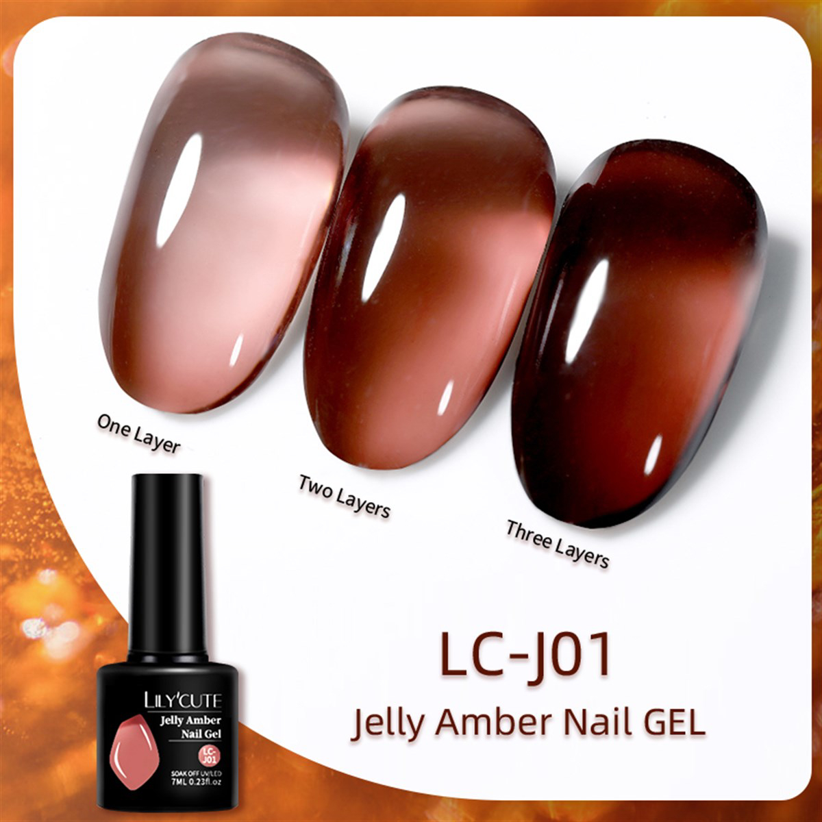 Born Pretty LC-J01 Kahverengi Parlak Kalıcı Oje