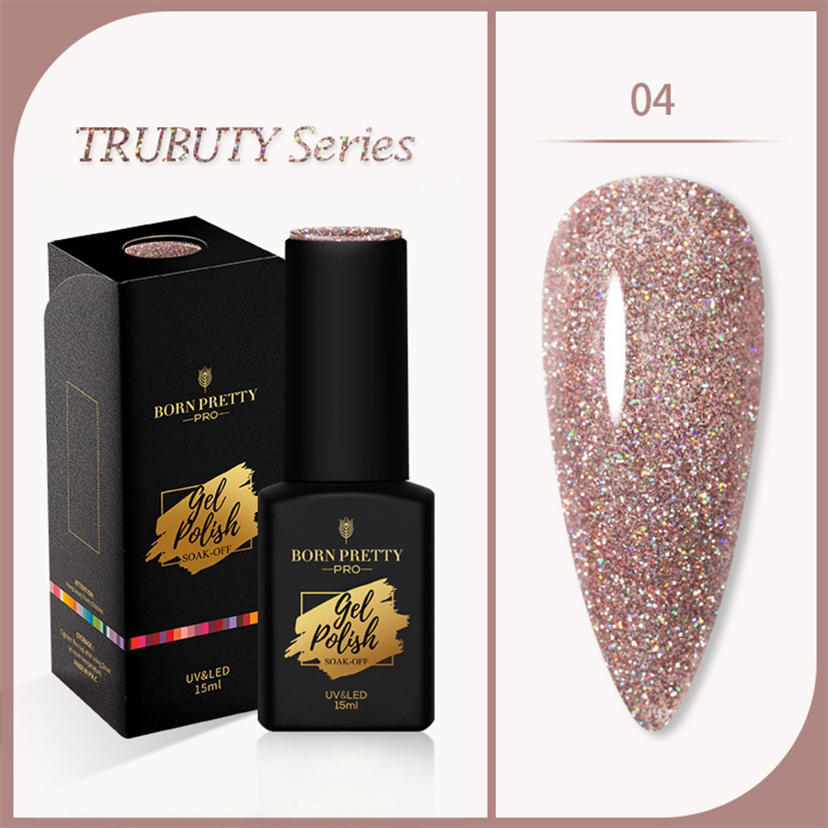 Born Pretty No:04 Nude Metalik Kalıcı Simli Oje