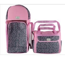 Rain Baby Kalp 12 kg Kapasiteli Taşıma Askılı Portbebe+Bakım Çantası Gri-Pembe