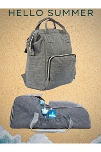 Tıfıl Taşıma Askılı Portbebe+Bakım Çantası Gri