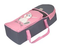 Rain Baby Tavşan Taşıma Askılı Portbebe Gri-Pembe
