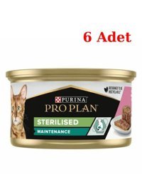 Pro Plan Kısırlaştırılmış Balık-Somon Parça Etli-Soslu Yaş Kedi Maması 6x85 gr