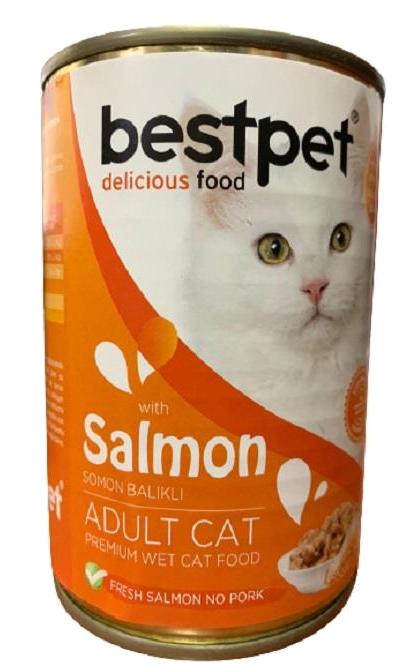 Bestpet Somonlu Jöleli Yaş Kedi Maması 400 gr
