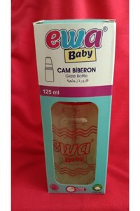 Ewababy Cam Yavaş Akışlı 0-6 Ay Kırmızı Damaklı Biberon Seti 125 ml