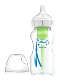 Dr.Brown's No:2 Polipropilen Yavaş Akışlı 0-6 Ay Şeffaf Damaklı Biberon Seti 270 ml