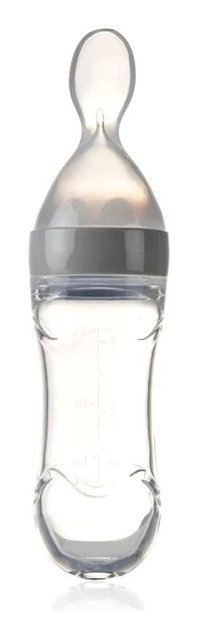 Babyjem Plastik Yavaş Akışlı 7 - 9 Ay Gri Biberon Seti 60 ml
