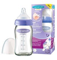 Lansinoh Natural Wave Cam Antikolik Yavaş Akışlı 0-6 Ay Mavi Damaklı Biberon Seti 160 ml