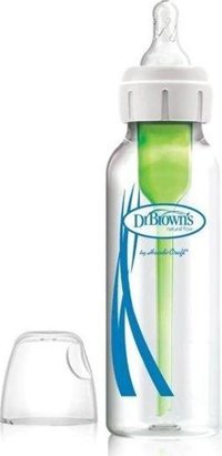 Dr.Brown's Cam Gaz Yapmayan Antikolik Yenidoğan Yavaş Akışlı 0-3 Ay Şeffaf Damaklı Biberon Seti 250 ml