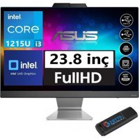 Asus A3402WBAK Dahili UHD Graphics Intel Core i3 1215U 8 GB Ram 512 GB SSD 23.8 inç Full HD Freedos All In One Bilgisayar