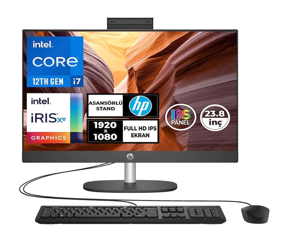 Hp ProOne 240 G10 yar 8T2W8ES Dahili Iris Xe Graphics Intel Core i7 1355U 32 GB Ram 512 GB SSD 23.8 inç Full HD Freedos All In One Bilgisayar
