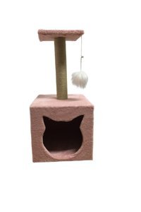 Tiger Pets Stepli Kare İç Mekan Kedi Evi Pembe