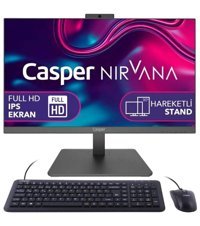 Casper Nirvana A60.1235-BV00X-V Dahili Iris Xe Graphics Intel Core i5 1235U 16 GB Ram 500 GB SSD 23.8 inç Full HD Freedos All In One Bilgisayar