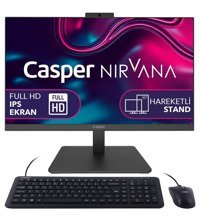 Casper Nirvana A60.5700-DF00X-V Dahili Radeon Vega 8 AMD Ryzen 7 5700U 32 GB Ram 1 TB SSD 23.8 inç Full HD Freedos All In One Bilgisayar