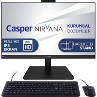 Casper Nirvana A70.1270-BV00R-V Dahili Iris Xe Graphics Intel Core i7 12700H 16 GB Ram 500 GB SSD 23.8 inç Full HD Windows 11 Pro All In One Bilgisayar