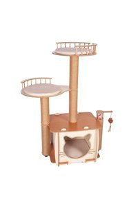 Patihomes Happy Kare İç Mekan Kedi Evi Beyaz