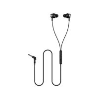 Lenovo Qf-310 Silikonlu Mikrofonlu 3.5 Mm Jak Kablolu Kulaklık Siyah