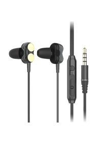 Lenovo H102 Silikonlu Mikrofonlu 3.5 Mm Jak Kablolu Kulaklık Siyah