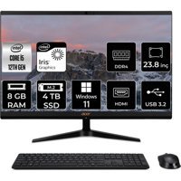 Acer Aspire C24-1700 DQBJWEMP414 Dahili Iris Xe Graphics Intel Core i5 1235U 8 GB Ram 4 TB SSD 23.8 inç Full HD Windows 11 Pro All In One Bilgisayar