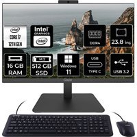 Casper Nirvana A600 A6H.1270-BV00X-V C1270AIO412 Dahili UHD Graphics Intel Core i7 12700 16 GB Ram 512 GB SSD 23.8 inç Full HD Windows 11 Pro All In One Bilgisayar