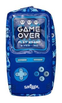 Smiggle Squishy Lacivert Baskılı Bez Bölmeli Tek Gözlü Dikdörtgen Cüzdan Kalem Kutusu