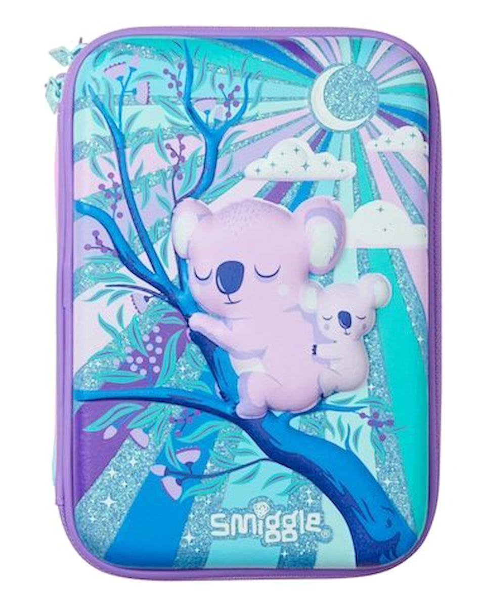 Smiggle Moonlit Hardtop Çok Renkli Baskılı Bez Bölmeli Katlanabilir Tek Gözlü Dikdörtgen Cüzdan Kalem Kutusu