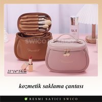 Happyplanet Pembe Polyester Büyük Boy Seyahat Makyaj Çantası