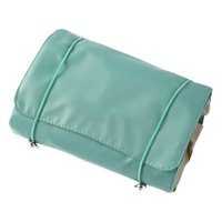 Kewendashiye Roll-Up Bölmeli Katlı Yeşil Polyester Büyük Boy Çok Gözlü Seyahat Makyaj Çantası