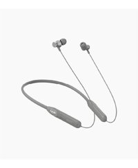 Linktech Neckband Android-iOS-Mac-Windows Uyumlu Silikonlu Kablolu-Kablosuz Ense Tipi Bluetooth Kulaklık Gri
