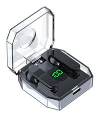 Pepisky K30 Android & iOS Uyumlu Çift Mikrofonlu Işıklı Silikonsuz Kablosuz Kulak İçi Bluetooth Kulaklık Siyah