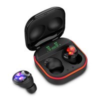 Pepisky S190 Android & iOS Uyumlu Su Geçirmez Çift Mikrofonlu 5.1 Işıklı Silikonlu Kablosuz Kulak İçi Bluetooth Kulaklık Siyah
