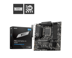 Msi Pro B760M-A LGA 1700 Soket DDR5 6800 Mhz PCIe 4.0 Wi-Fi Overclock ATX Masaüstü Bilgisayar Intel Uyumlu Anakart