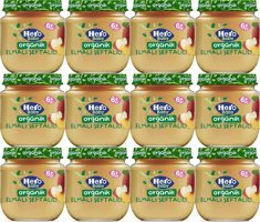 Hero Baby Organik Tahılsız Glutensiz Organik Elmalı-Şeftali Kavanoz Maması 12x120 gr