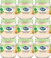 Hero Baby Muhallebi İnek Sütlü Tahılsız Glutensiz Muzlu-Yoğurtlu Probiyotikli Kavanoz Maması 9x120 gr