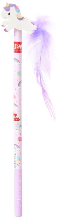 Legami Unicorn Silgili Yuvarlak Siyah HB Kurşun Kalem
