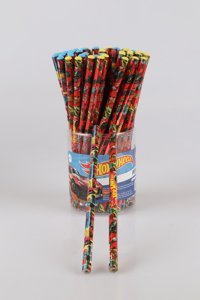 Decomus Lisanslı Hot Wheels 2'li Yuvarlak Siyah Kurşun Kalem Seti