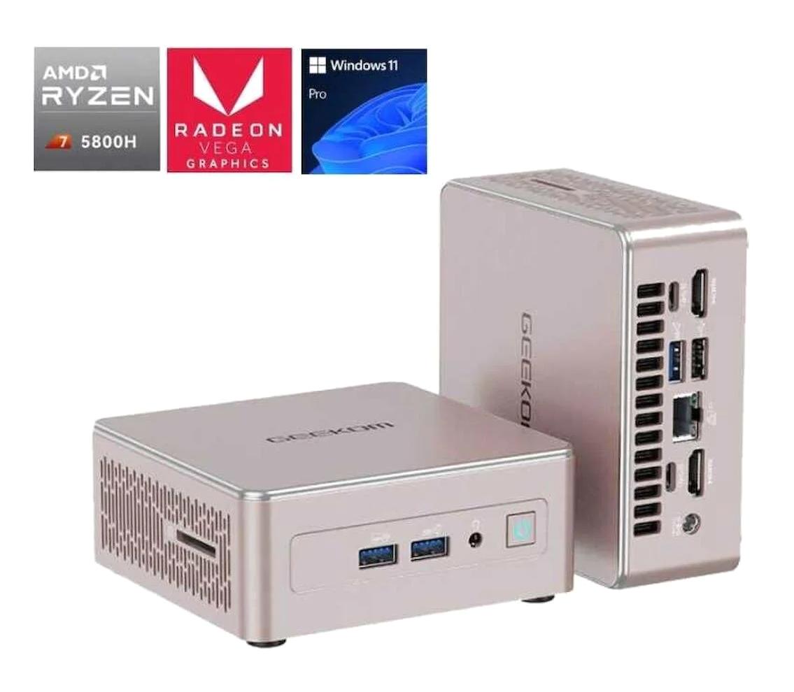 Geekom A5 Dahili Radeon RX Vega 8 AMD Ryzen 7 5800H 32 GB DDR4 512 GB Windows 11 Pro Mini Pc