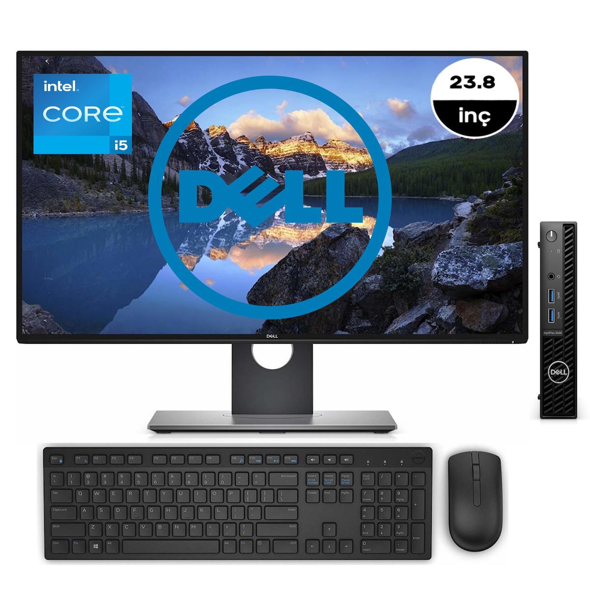 Dell Optiplex 300MFF N011O3000MFF07 Dahili Intel UHD Graphics 770 Intel Core i5 12500T 16 GB 2 TB FreeDos Mini Pc + Zetta Çanta