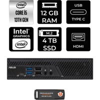 Asus PB63 PB63P310 Dahili Intel UHD Graphics 730 Intel Core i5 13400 12 GB 4 TB FreeDos Mini Pc + Per4 USB Flash Bellek