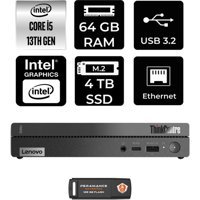Lenovo ThinkCentre 50Q Gen 4 12LN0048TRP350 Dahili Intel UHD Graphics Intel Core i5 13420H 64 GB 4 TB FreeDos Mini Pc + Per4 USB Flash Bellek
