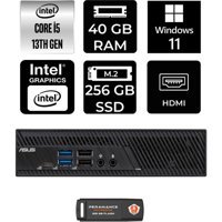 Asus PB63 PB63P386 Dahili Intel UHD Graphics 730 Intel Core i5 13400 40 GB 256 GB Windows 11 Home Mini Pc + Per4 USB Flash Bellek
