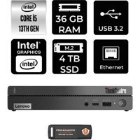 Lenovo ThinkCentre 50Q Gen 4 12LN0048TRP335 Dahili Intel UHD Graphics Intel Core i5 13420H 36 GB 4 TB FreeDos Mini Pc + Per4 USB Flash Bellek