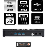 Asus PL64 PL64P333 Dahili Intel Iris Xe Graphics Intel Core i7 1255U 36 GB 1 TB FreeDos Mini Pc + Per4 USB Flash Bellek
