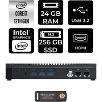 Asus PL64 PL64P321 Dahili Intel Iris Xe Graphics Intel Core i7 1255U 24 GB 256 GB FreeDos Mini Pc + Per4 USB Flash Bellek