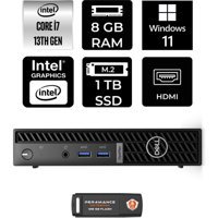 Dell Optiplex 7010MFF N018O7010MFFP353 Dahili Intel UHD Graphics 770 Intel Core i7 13700T 8 GB 1 TB Windows 11 Home Mini Pc + Per4 USB Flash Bellek