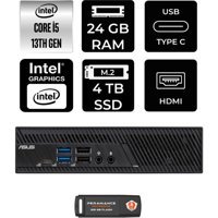 Asus PB63 PB63P325 Dahili Intel UHD Graphics 730 Intel Core i5 13400 24 GB 4 TB FreeDos Mini Pc + Per4 USB Flash Bellek