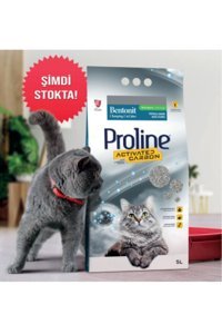 Proline Topaklanan İnce Taneli Aktif Karbonlu Bentonit Kedi Kumu 2x5 lt