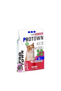 Pro Town Kokusuz Topaklanan İnce Taneli Aktif Karbonlu Bentonit Kedi Kumu 5 lt